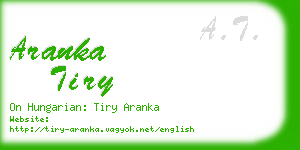 aranka tiry business card